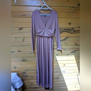 Blush Maxi Dress Long Sleeves